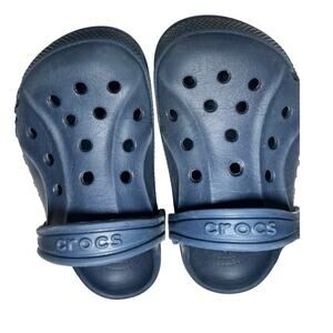 Crocs Baja Unisex Child Size 13 Navy Blue Comfort Clog Slip‎ On Strap